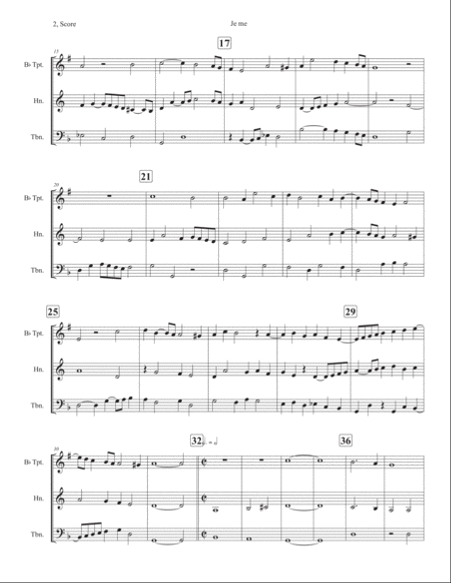 Je Me Je Me Horn scores gallery preview page 2