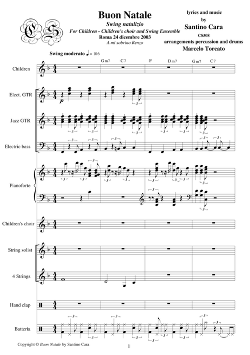 Buon Natale_Swing for children - Full score and parts image number null