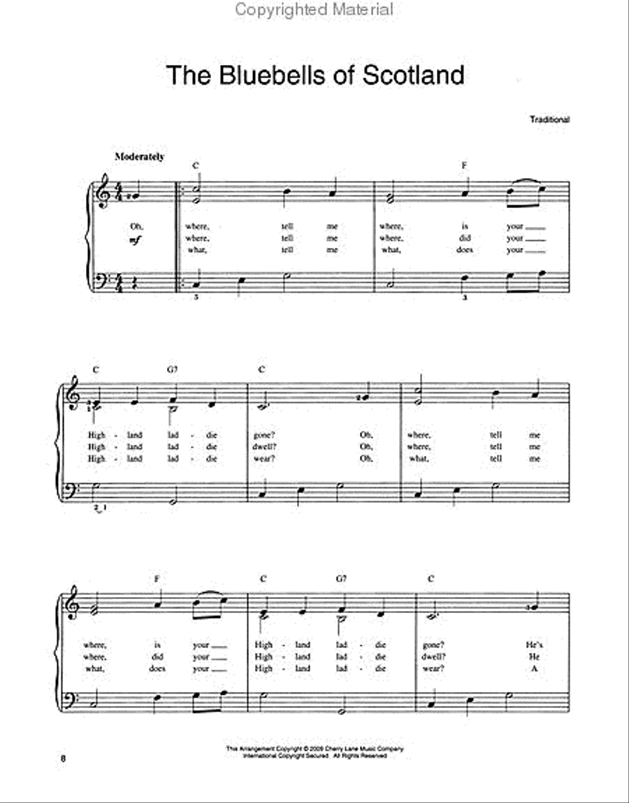Favorite Celtic Songs for Easy Piano Easy Piano scores gallery preview page 3