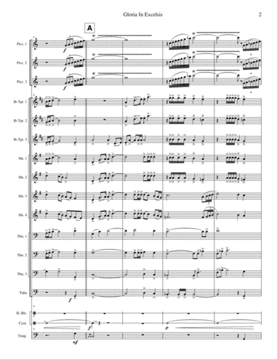 Gloria In Excelsis Brass Ensemble scores gallery preview page 3