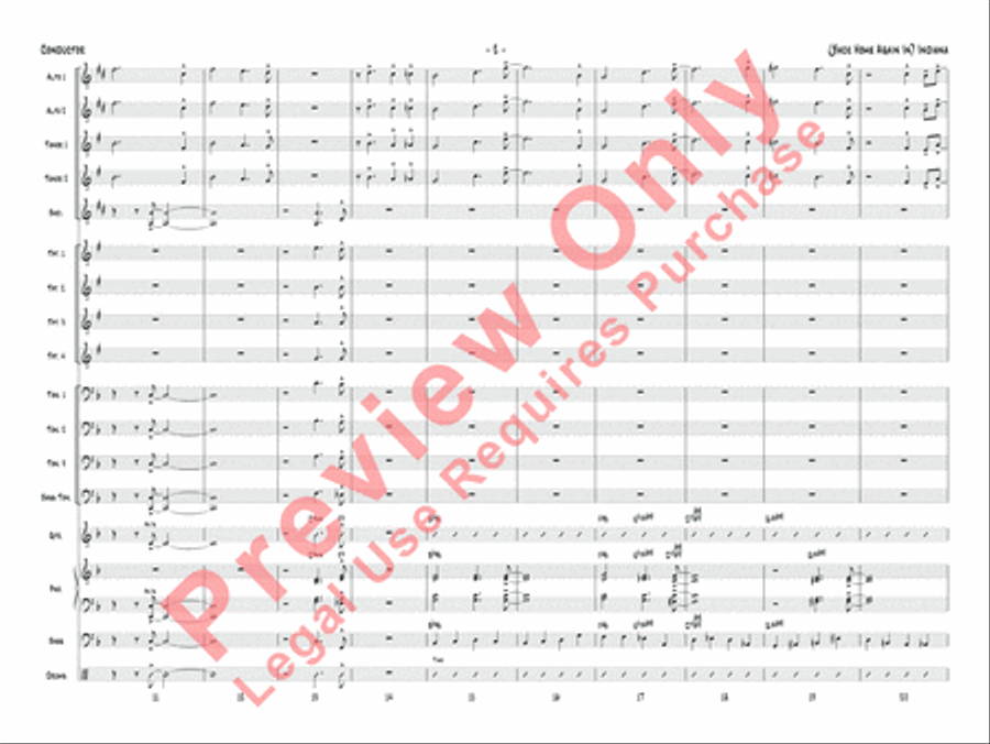(Back Home Again In) Indiana Jazz Ensemble scores gallery preview page 5