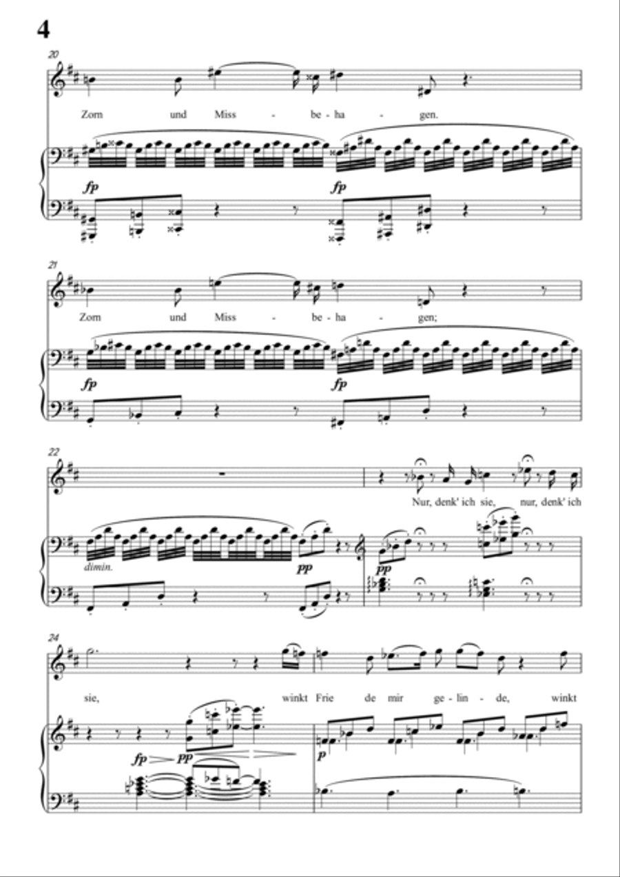 Schubert-Sonnet III in D for Vocal and Piano Voice scores gallery preview page 5