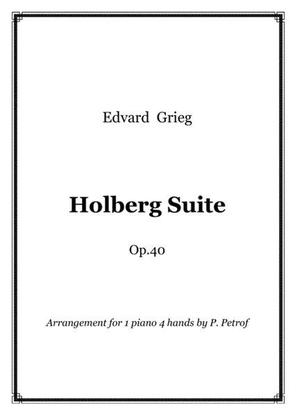 Grieg - Holberg Suite Op.40 - 1 piano 4 hands image number null