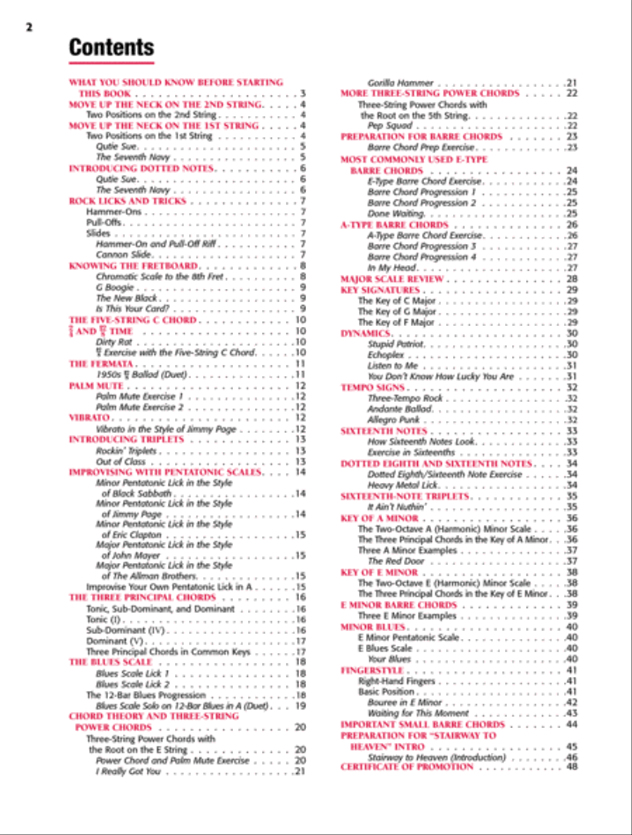 Alfred's Basic Rock Guitar Method, Book 2 Easy Guitar scores gallery preview page 2