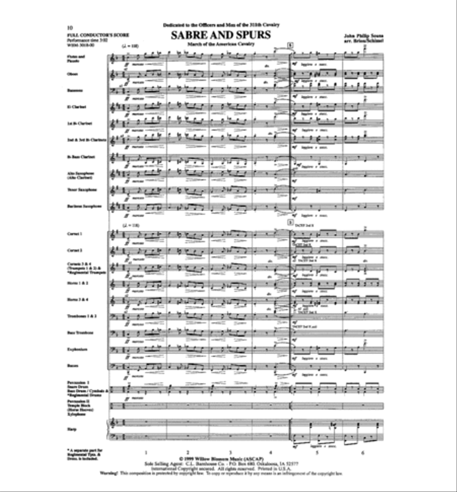Sabre and Spurs Concert Band scores gallery preview page 2