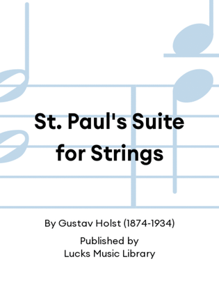 Book cover for St. Paul's Suite for Strings