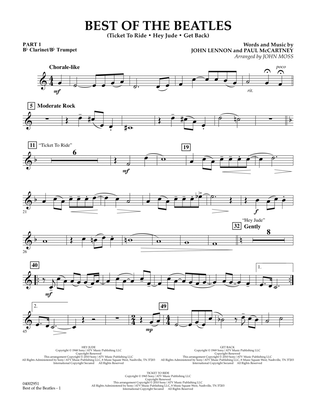 Best of The Beatles (arr. John Moss) - Pt.1 - Bb Clarinet/Bb Trumpet