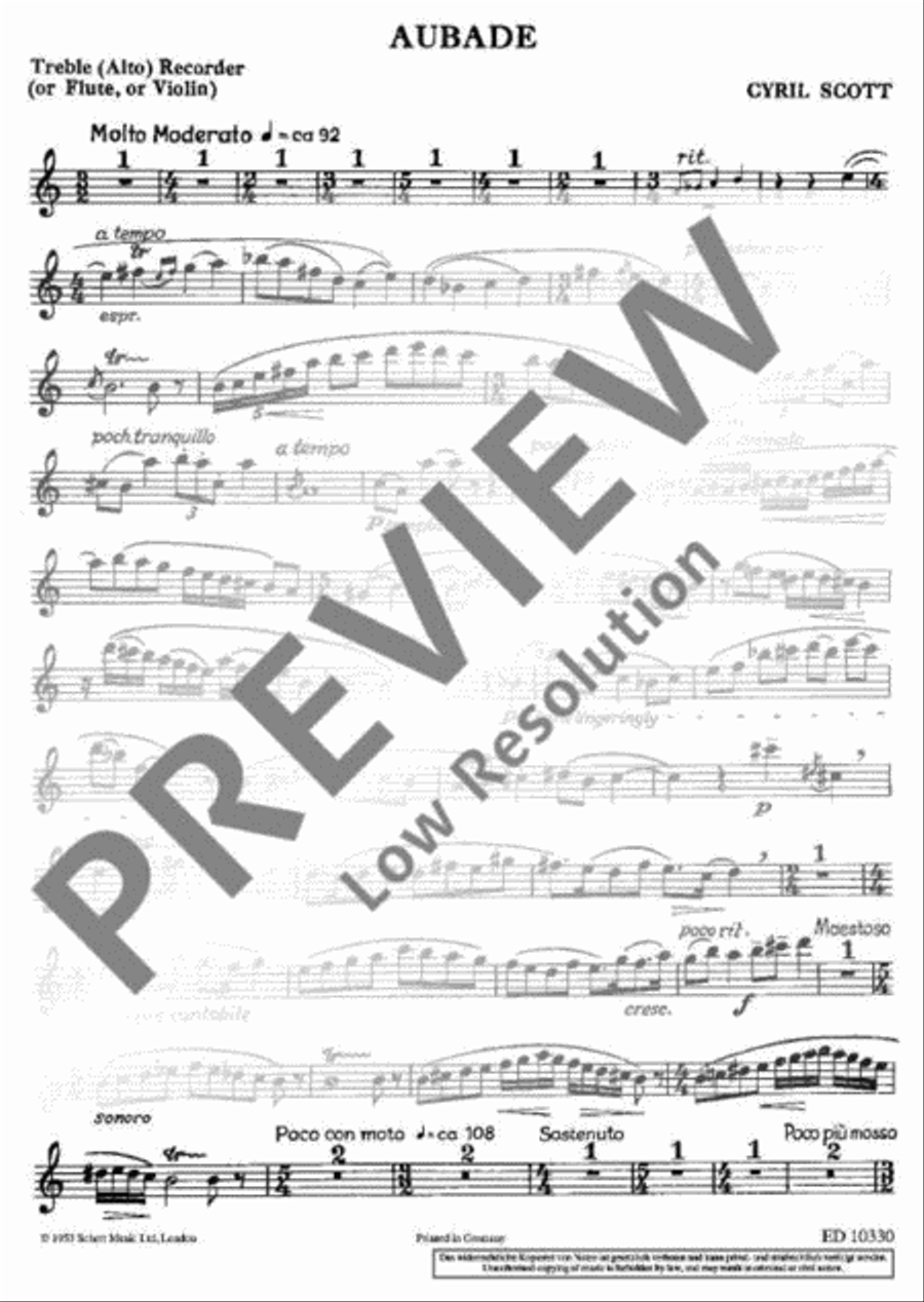Aubade Flute scores gallery preview page 18