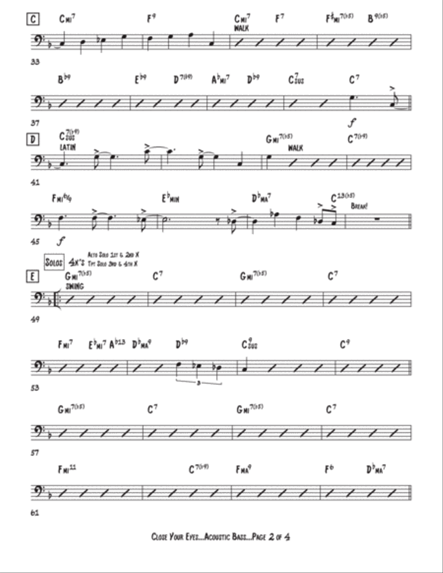 Close Your Eyes Close Your Eyes Jazz Ensemble scores gallery preview page 2