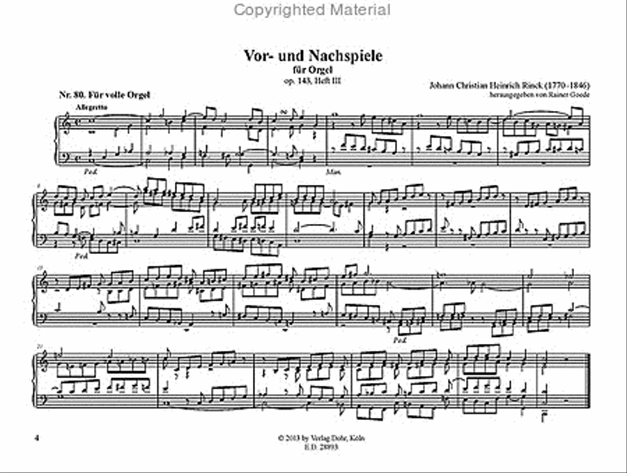 Vor- und Nachspiele für die Orgel op. 143 -Band 3 (Nr. 80-110)- Organ scores gallery preview page 2