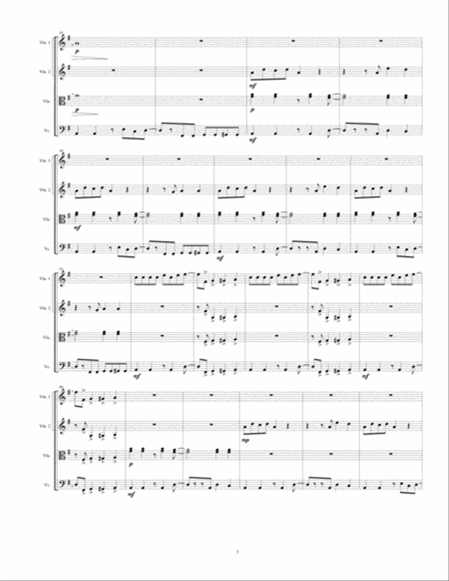 Oye Como Va String Quartet scores gallery preview page 3