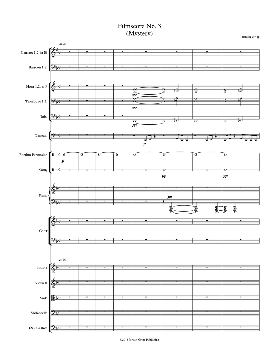 Filmscore No 3 (Mystery) 4-Part scores gallery preview page 1