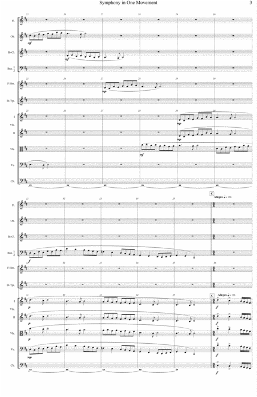 Symphony in One Movement Full Orchestra scores gallery preview page 3