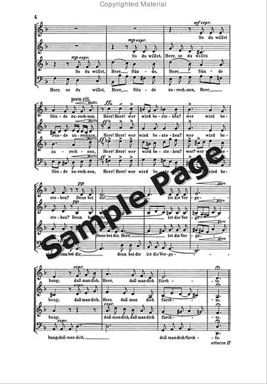 Psalm 130 4-Part scores gallery preview page 5