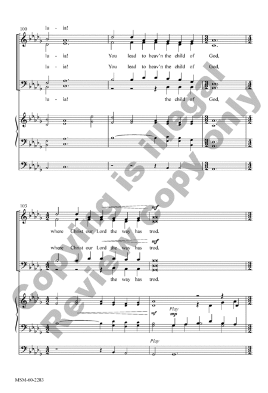 All Creatures of Our God and King (Choral Score) 4-Part scores gallery preview page 14