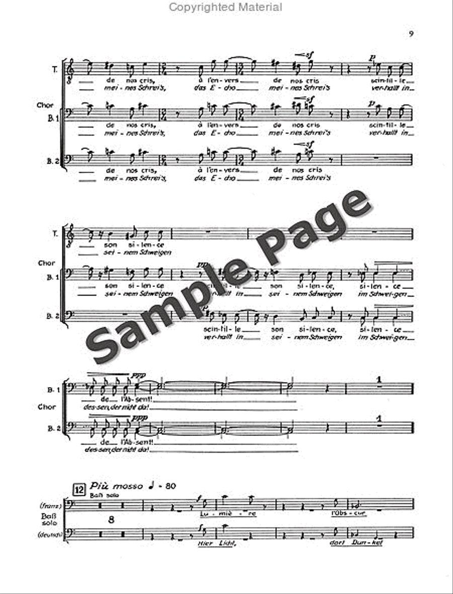 Sutermeister H Ecclesia Kantate (1972/73) 4-Part scores gallery preview page 10