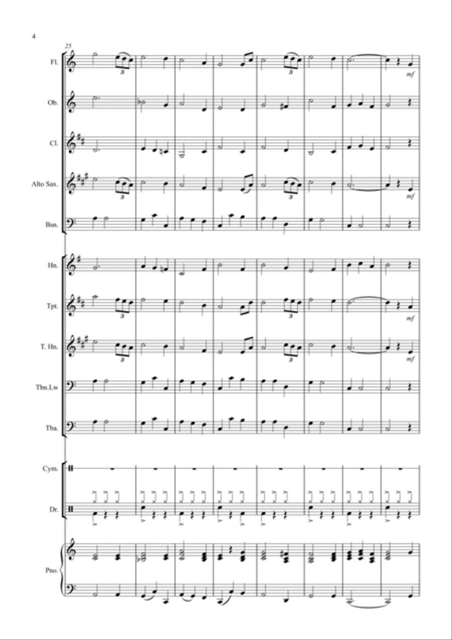 Amazing Grace for School Wind Band Concert Band scores gallery preview page 4