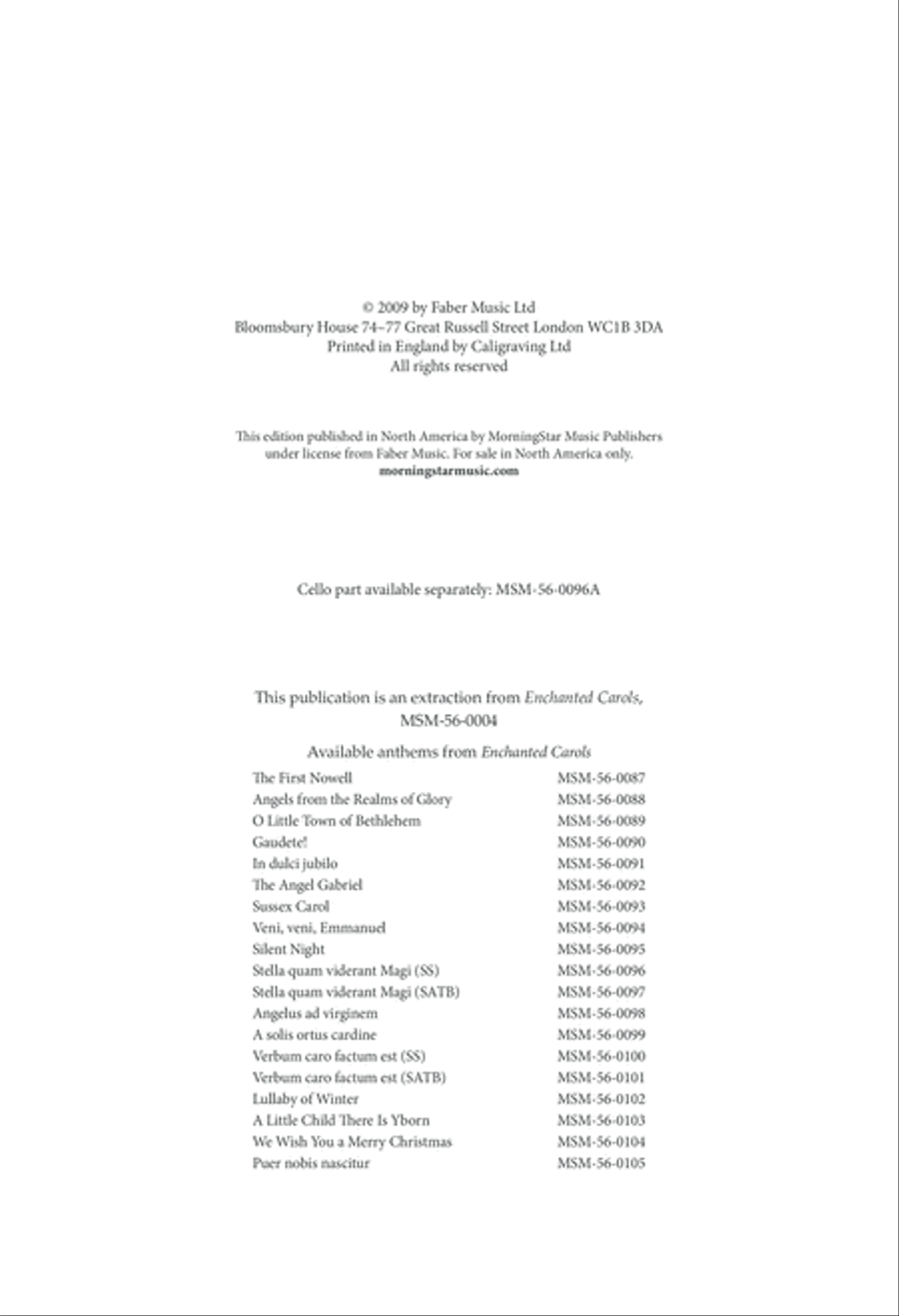 Stella quam viderant Magi from Enchanted Carols SSATB scores gallery preview page 2
