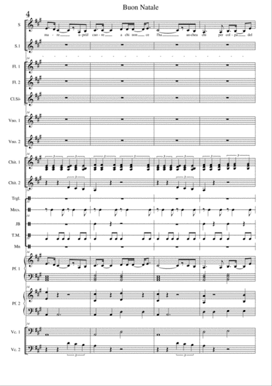 Buon Natale Buon Natale Choir scores gallery preview page 4