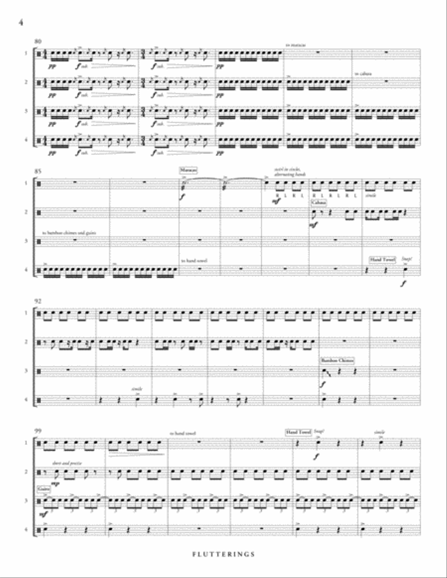 Flutterings Flutterings Percussion Ensemble scores gallery preview page 8