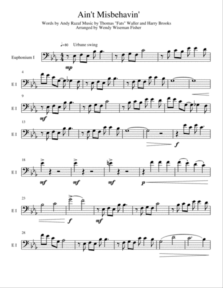 Ain't Misbehavin' Brass Ensemble scores gallery preview page 5