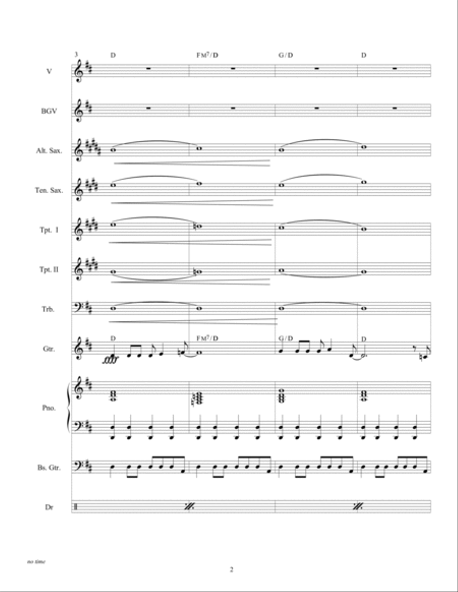 No Time Tenor Saxophone scores gallery preview page 4