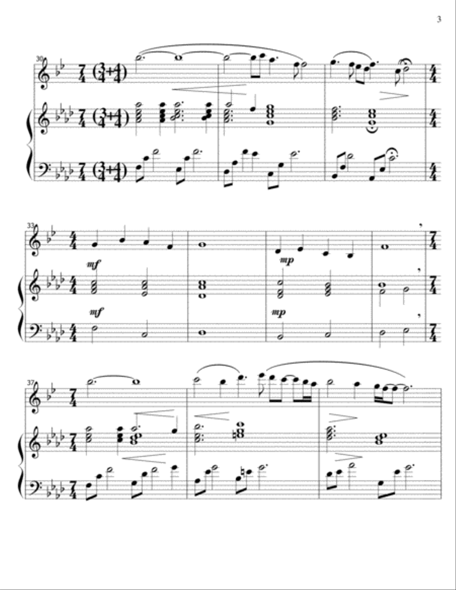 The Brass Clarinet-bass clarinet/piano Bass Clarinet scores gallery preview page 3