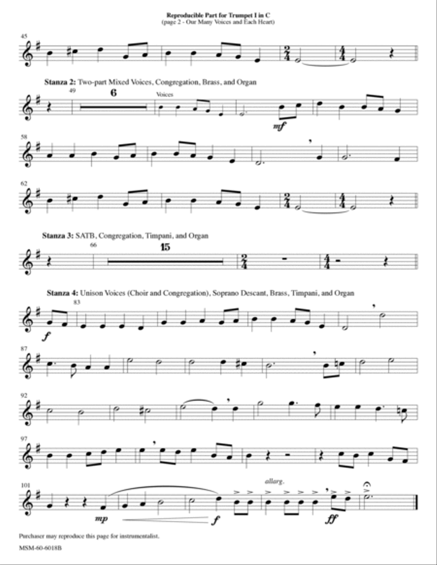 Our Many Voices and Each Heart Choir scores gallery preview page 4