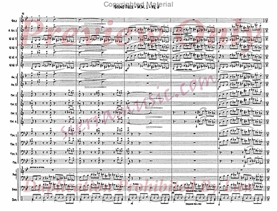 Sound Piece For Jazz Orchestra Big Band scores gallery preview page 7