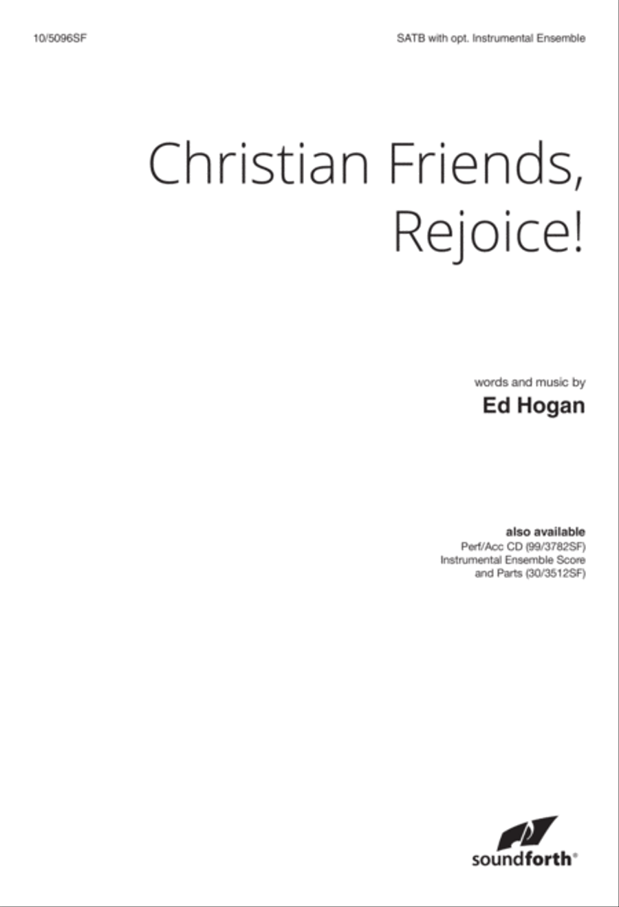 Christian Friends, Rejoice! 4-Part scores gallery preview page 1