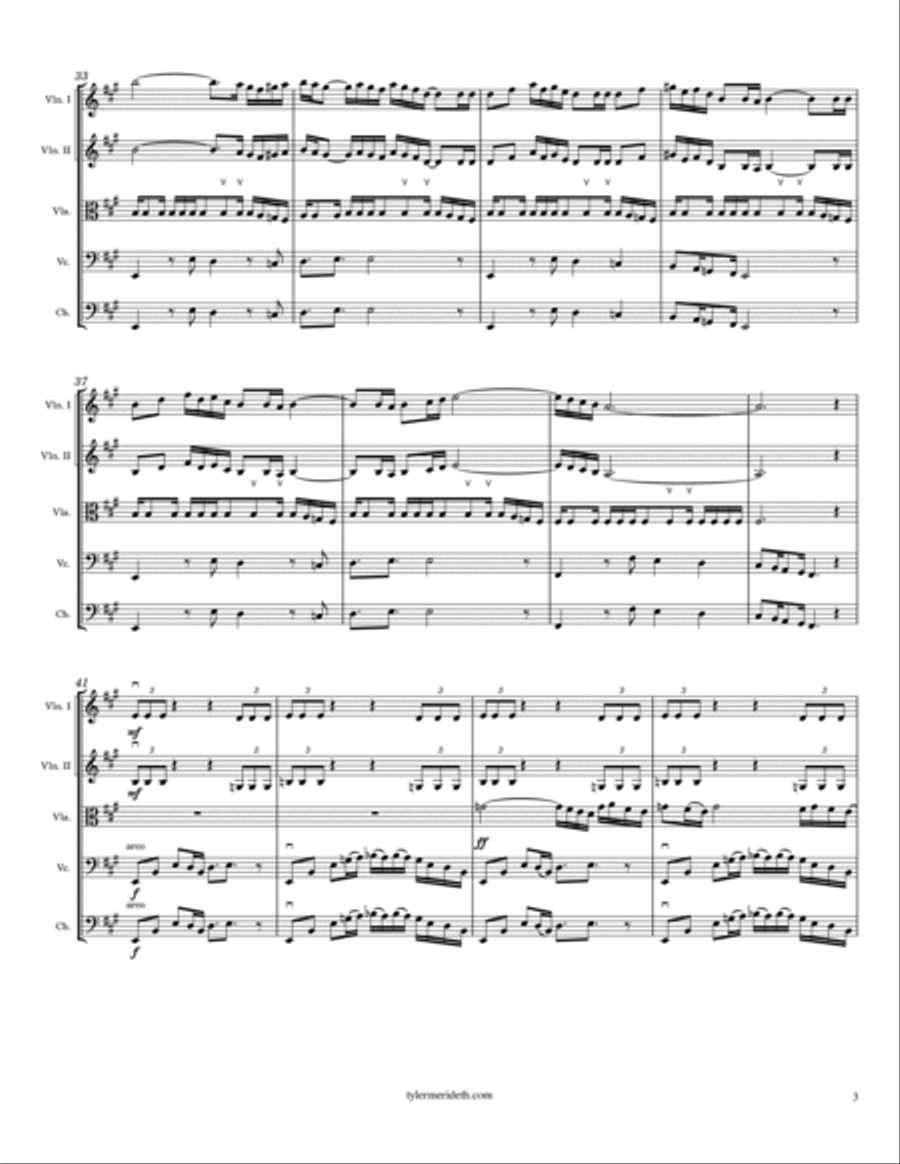Funky Old Maurice String Orchestra scores gallery preview page 3