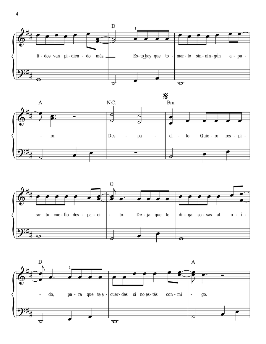 Despacito Easy Piano scores gallery preview page 4