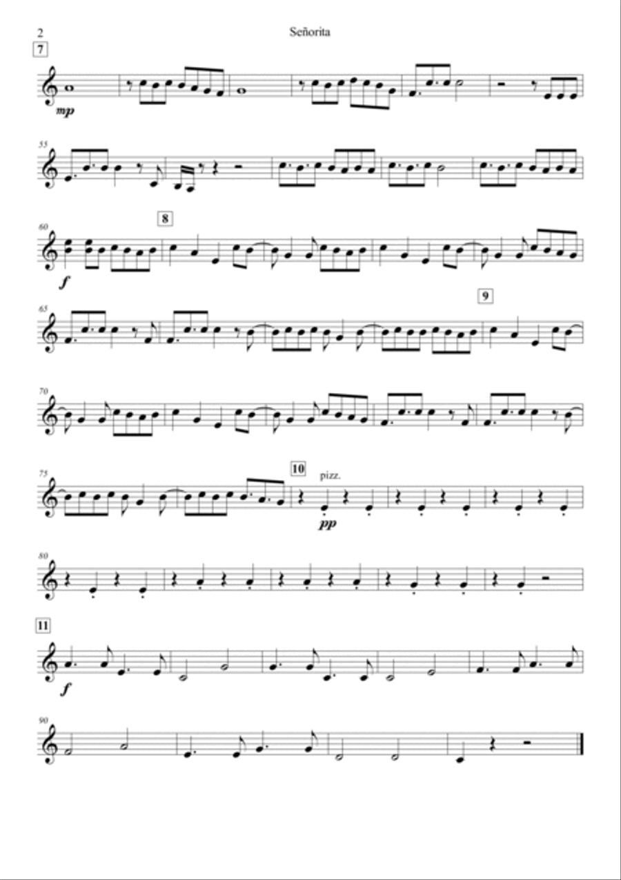 Senorita Senorita String Quartet scores gallery preview page 2