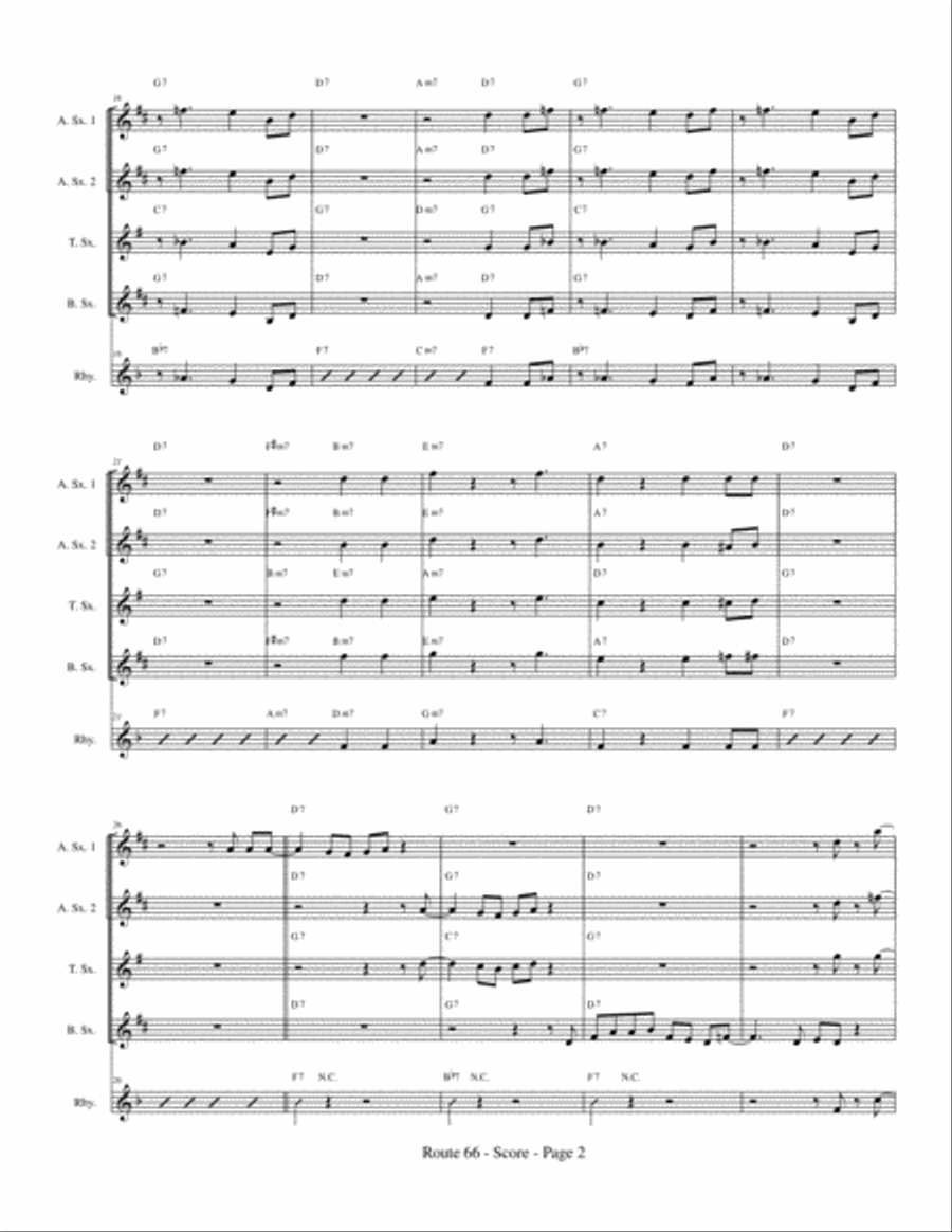 Route 66 Jazz Ensemble scores gallery preview page 4