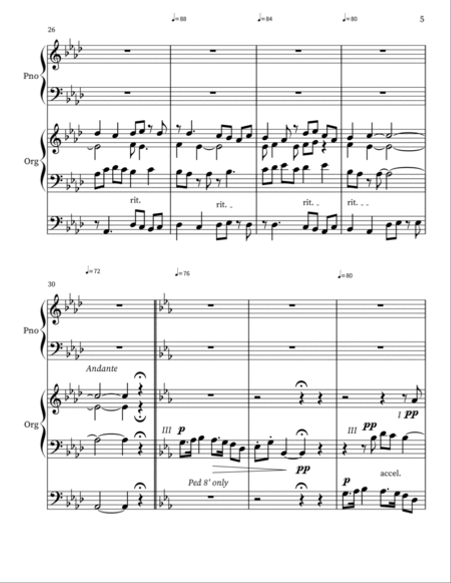 Pastorale in Ab Major for Organ Organ Solo scores gallery preview page 5