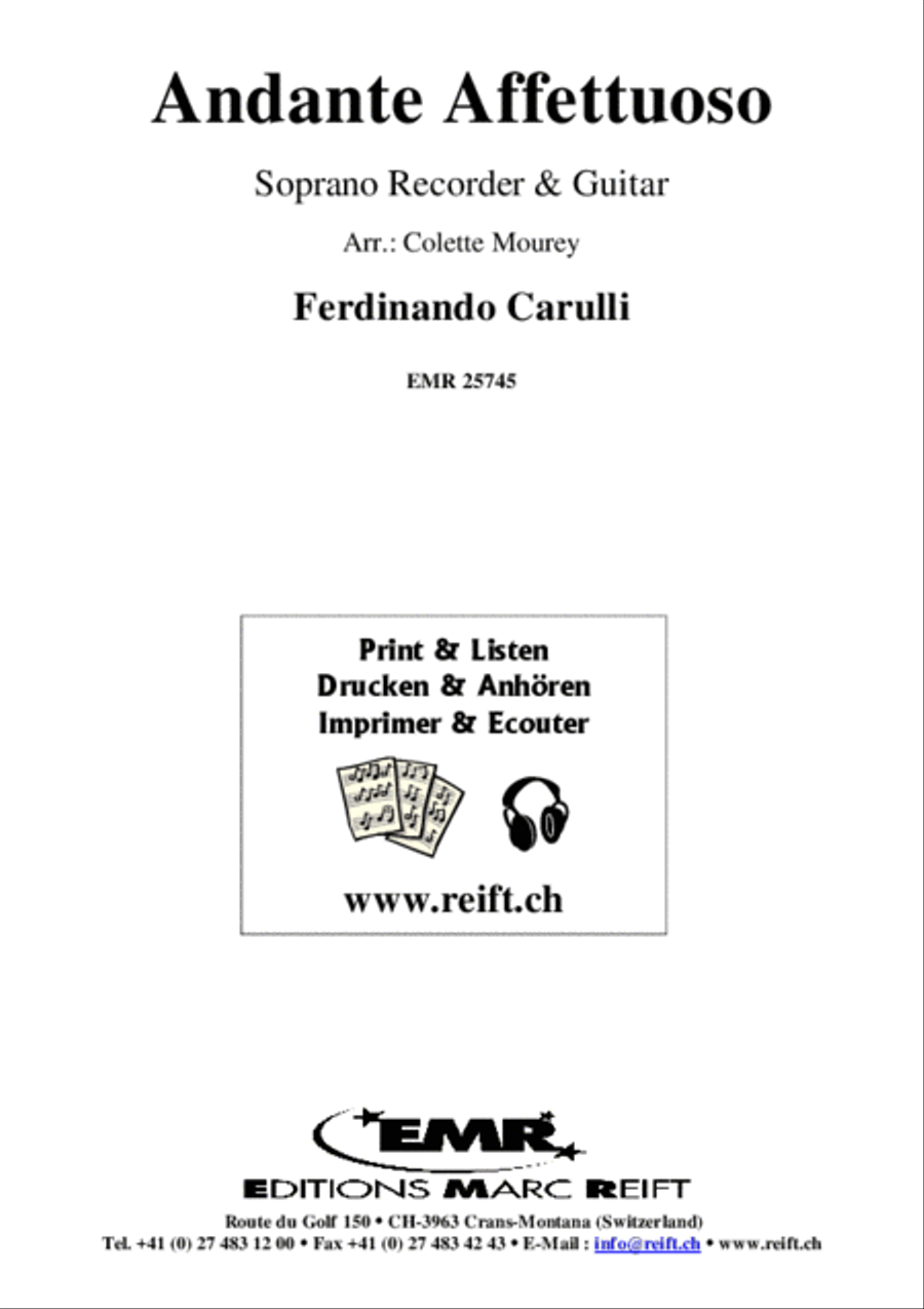 Andante Affettuoso Andante Affettuoso Soprano Recorder scores gallery preview page 2
