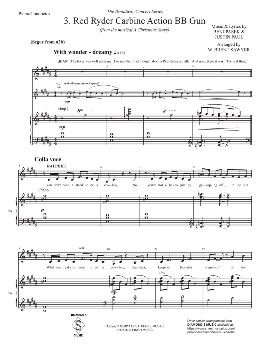 Red Ryder(r) Carbine Action Bb Gun Piano, Vocal scores gallery preview page 3