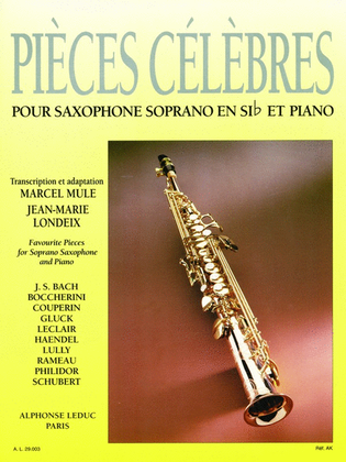 Pieces Celebres Pour Saxophone Soprano