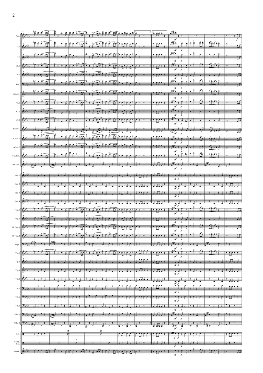 Magyar díszmenet March Concert Band scores gallery preview page 4