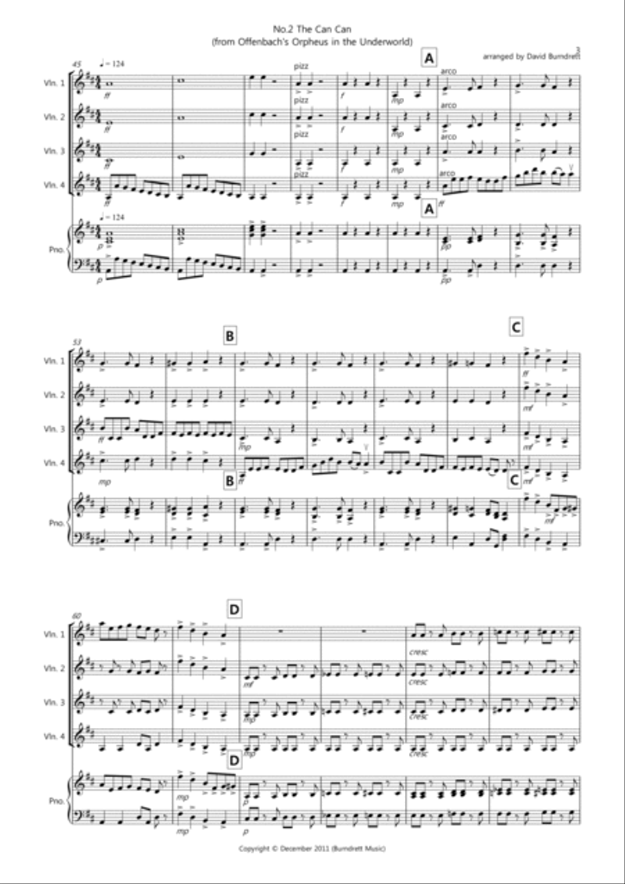2 Classical Favourites for Violin Quartet (volume two) Violin Solo scores gallery preview page 3