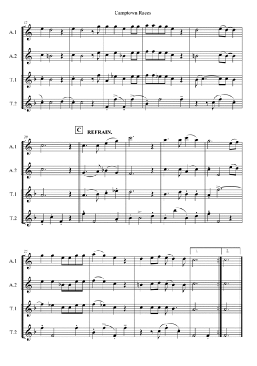 Camptown Races Camptown Races Woodwind Duet scores gallery preview page 2