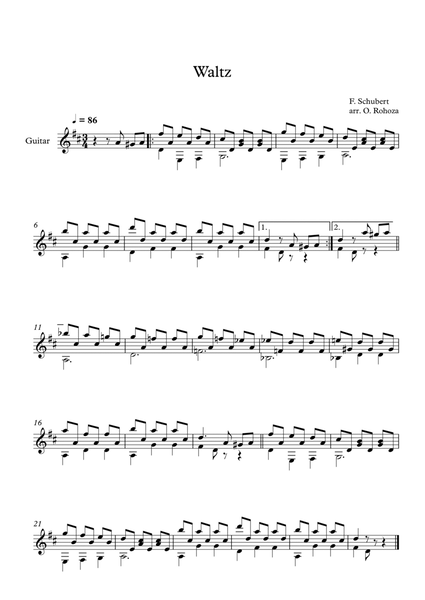 Waltz - Franz Schubert (Guitar) image number null