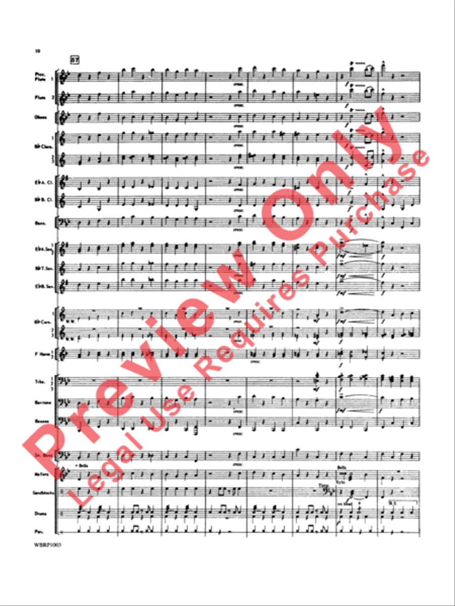 Looney Tunes Overture Looney Tunes Overture Concert Band scores gallery preview page 11