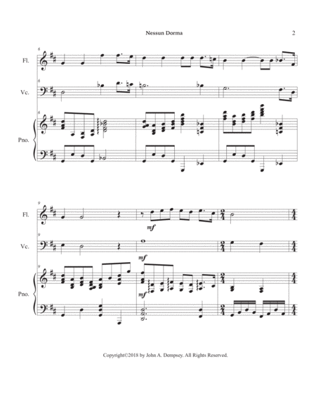 Nessun Dorma (Trio for Flute, Cello and Piano) image number null