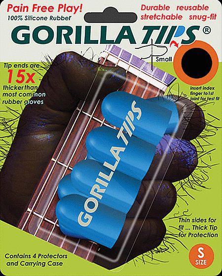 Gorilla Tips Fingertip Protectors Blue Size Small