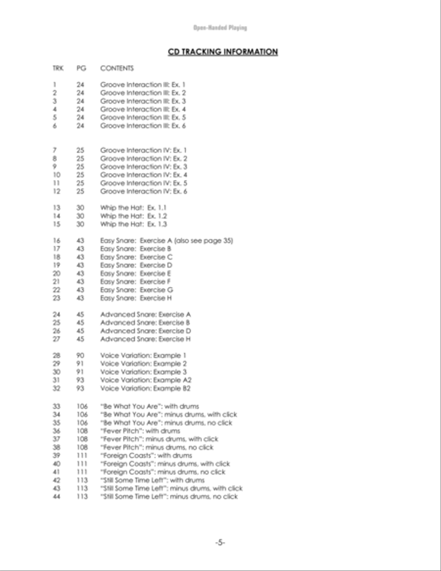 Open-Handed Playing, Volume 1 Drum Set scores gallery preview page 15