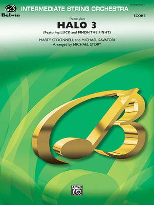 Book cover for Themes from Halo 3 (featuring "Luck" and "Finish the Fight") (score only)