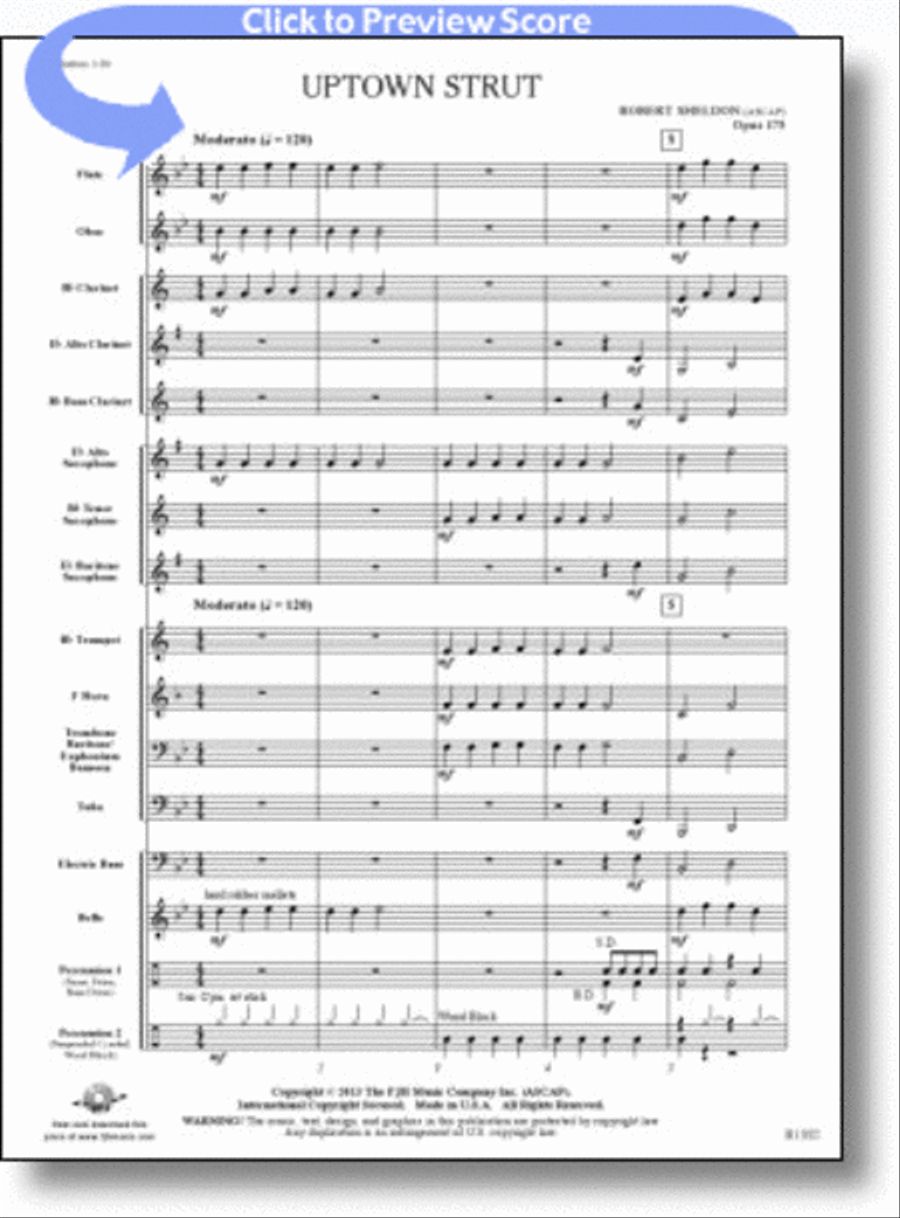 Uptown Strut Concert Band scores gallery preview page 1