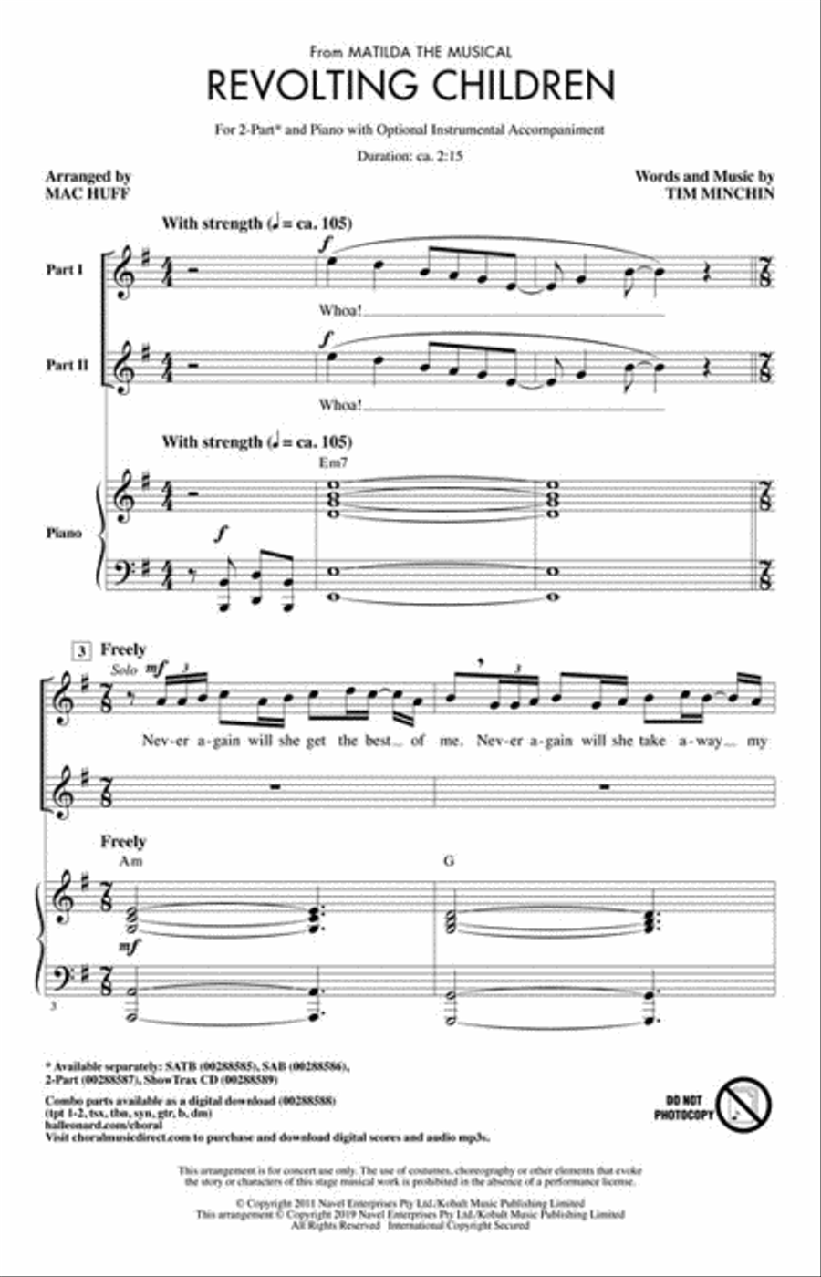 Revolting Children 2-Part scores gallery preview page 2