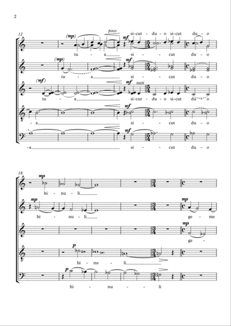 Duo ubera tua 4-Part scores gallery preview page 4